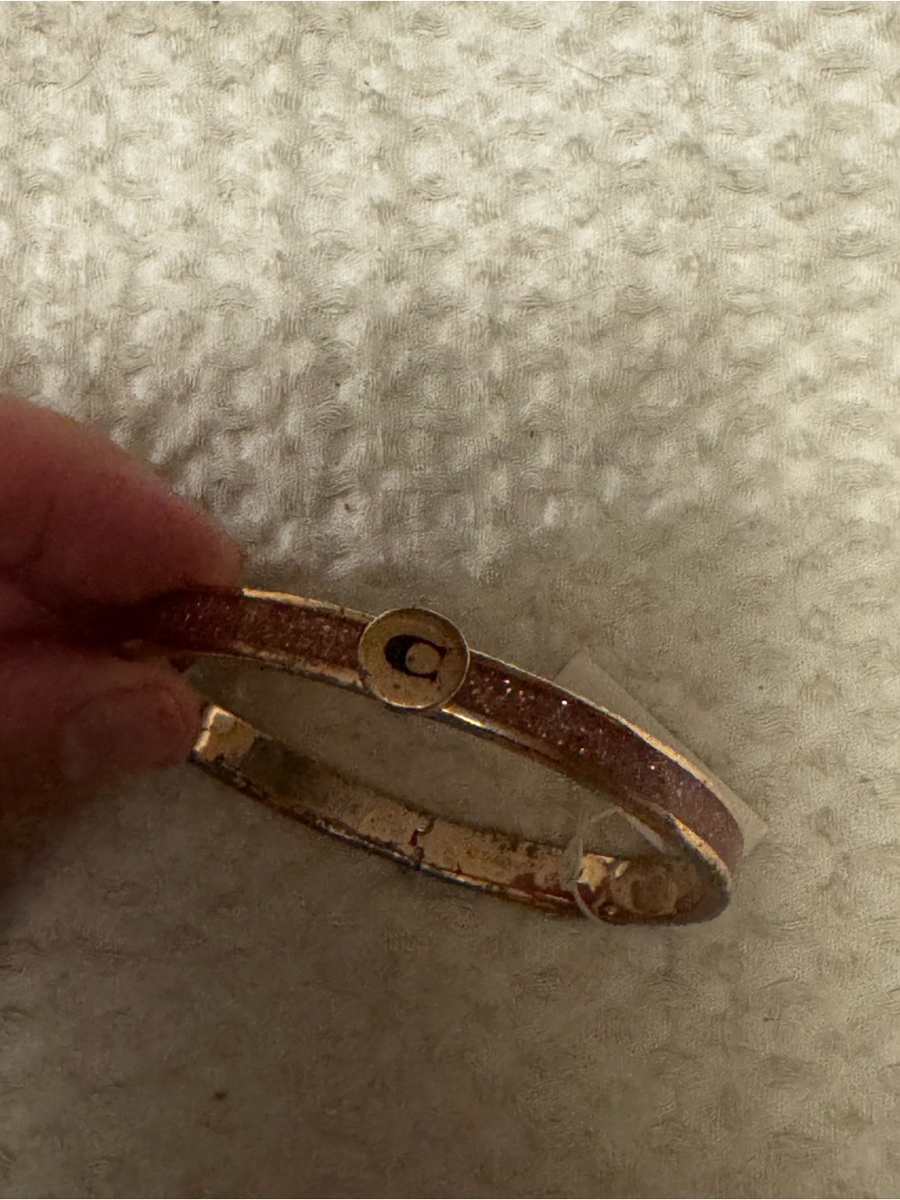 Coach Gold-Tone Pink Glitter C Initial Bangle Bracelet F39599 - Picture 11 of 15